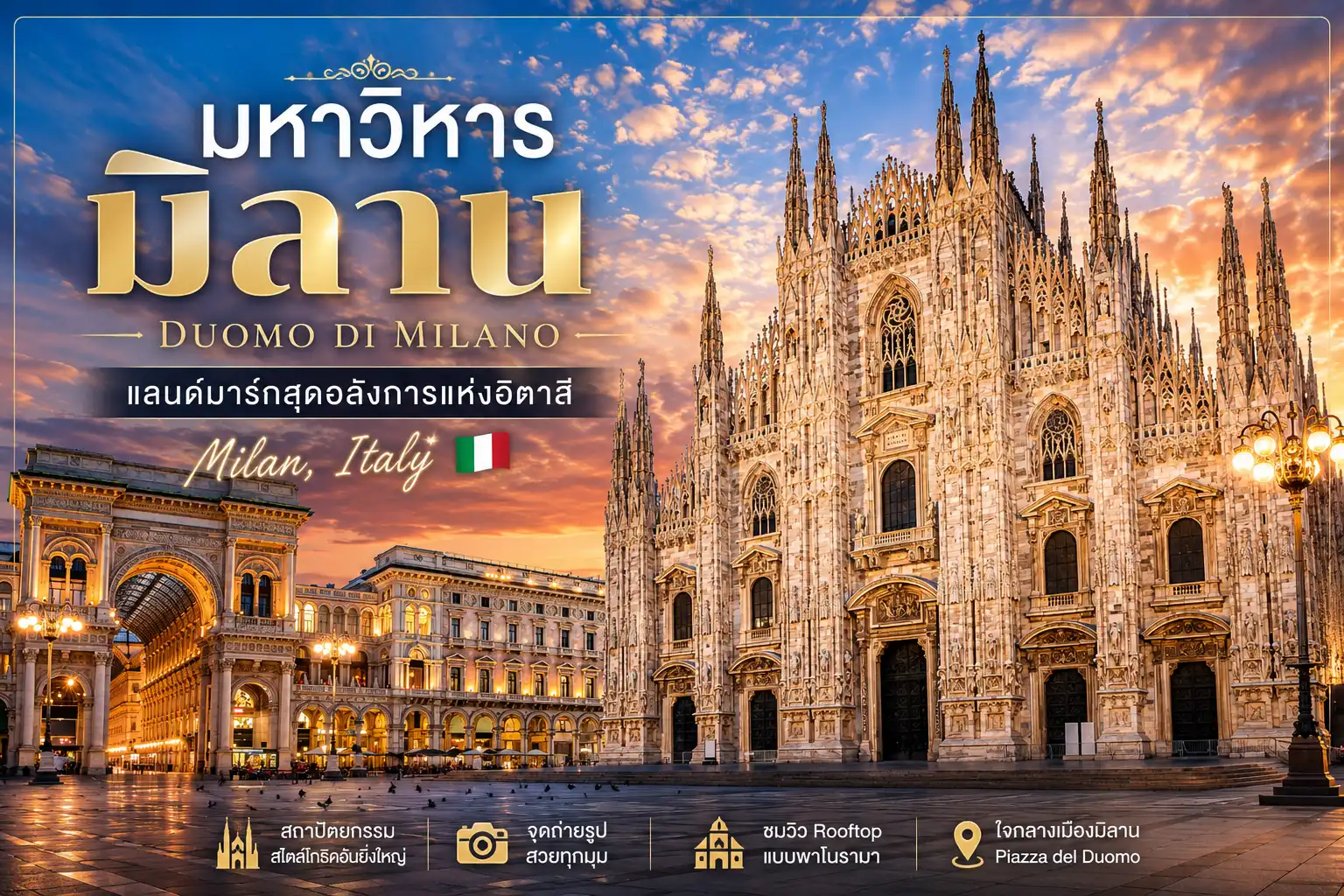 พาทัวร์ มหาวิหารมิลาน แลนด์มาร์กสุดอลังการใจกลางมหานครของอิตาลี