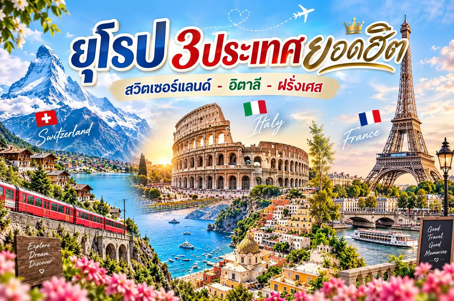 ยุโรป 3 ประเทศ! เส้นทางยอดฮิตที่ต้องไปสักครั้งในชีวิต